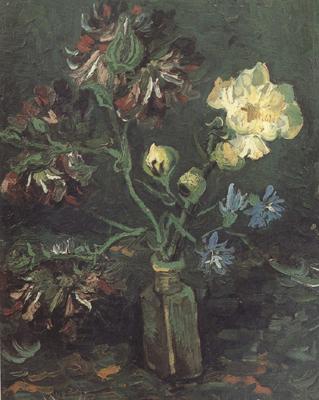 Vincent Van Gogh Vase with Myosotis and Peonies China oil painting art